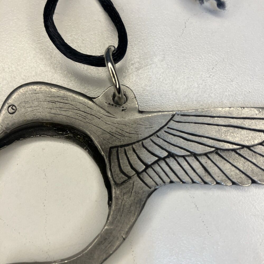 VTG Seagull Silver Metal Necklace 3”x2” - Picture 3 of 10